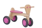 Picture of Loopfiets beukenhout roze Van Dijk Toys Vierwieler kinderfiets