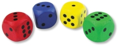 Afbeeldingen van Bigjigs Jumbo Dobbelsteen Gekleurd – 3x3cm – Houten Dobbelstenen, 3+