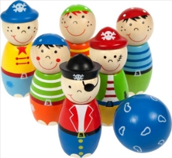 Image de Houten tafelkegelspel Piraten Bigjigs