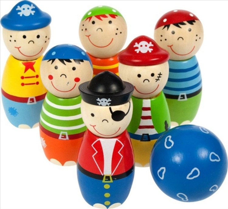 Image de Houten tafelkegelspel Piraten Bigjigs