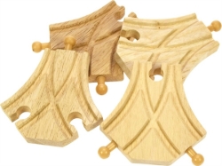 Bigjigs Houten rails 3 weg splitsing BJ-BJT103 4