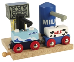 Afbeeldingen van Houten treinbaangebouw Melk en Waterdepot Bigjigs