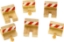 Afbeeldingen van Houten rails, stootblokken 6 stuks Bigjigs