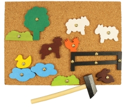 Bild von Bigjigs Hamertje tik Boerderij – Creatief Houten Spel – 3+ jaar