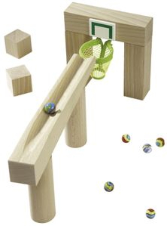 Image de HABA Knikkerbaan Uitbreidingsset Basketbal – Houten Speelgoed – 3+
