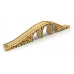 Afbeeldingen van Houten rails, brug op 4 pijlers Bigjigs