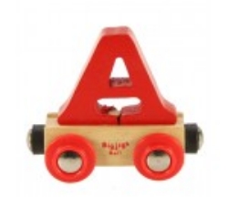 Image de Letter A kleur, naamtrein - lettertrein Bigjigs