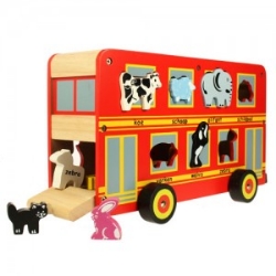 Picture of Autobus vormenpuzzel met veel dieren Nederlands