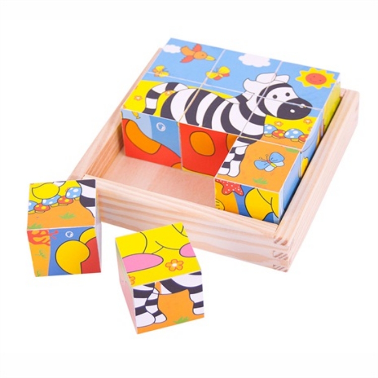 Afbeeldingen van Blokkenpuzzel Safaridieren 10m+ Bigjigs