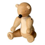 Afbeeldingen van Kay Bojesen houten Beer 15 cm Eikenhout