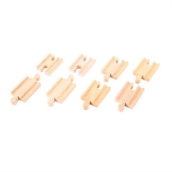 Bigjigs Houten rails korte koppelstukjes 8 stuks BJ-BJT104 1