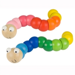 Bigjigs Houten vrolijke frutselworm BJ-BJ969 1