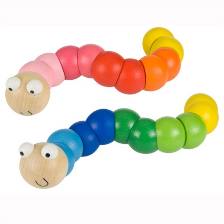 Afbeeldingen van Houten vrolijke frutselworm Bigjigs