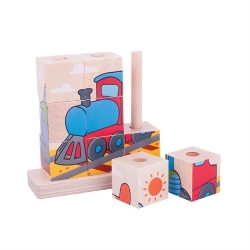 Bild von Stapelpuzzel Transport Bigjigs