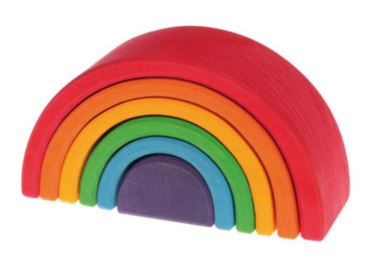Image de Regenboog gekleurd mini 10,5 cm 6-delig Grimm's