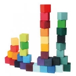 Afbeeldingen van Bouwblokken Regenboog mozaiek 26 cm 36-delig Grimm's