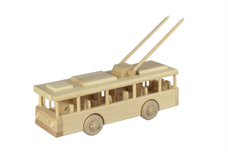Afbeeldingen van Trollybus Arnhem 28 cm 100% beukenhout