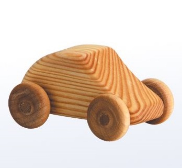 Bild von Kleine auto - Houten speelgoed - lengte: 7 cm - hoogte: 5 cm - breedte: 4 cm