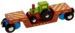 Picture of Wagon, dieplader met tractor houten treinbaan Bigjigs