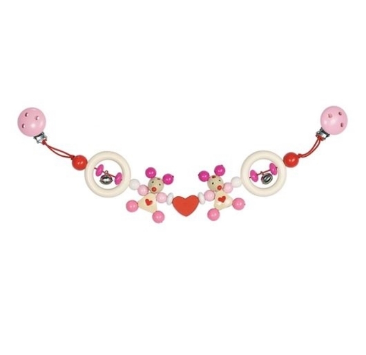Afbeeldingen van Wagenspanner muisjes hart roze Heimess