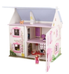 Afbeeldingen van Poppenhuis Roos 'Rose Cottage' met inrichting Bigjigs