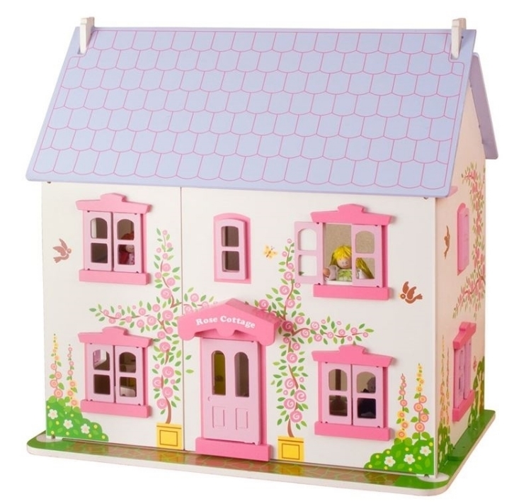 Afbeeldingen van Poppenhuis Roos 'Rose Cottage' met inrichting Bigjigs