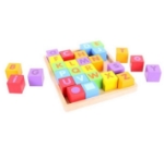 Afbeeldingen van Houten Alfabetblokken ABC 30 in tray Bigjigs