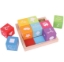 Picture of Houten gekleurde blokken met afbeelding op tray - Bigjigs - 1jr+