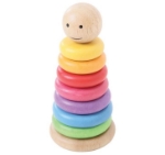 Bild von Houten Baby Stapeltoren Regenboog Bigjigs