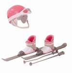 Afbeeldingen van Ski's & skibril roze/wit Götz/Gotz