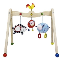 Primi Passi Babygym Boerderijdieren – Houten Babygym met Stoffen Dieren – Vanaf 0 Maanden