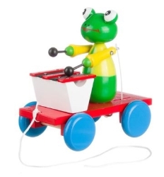 Image de Miva Trekfiguur xylofoon kikker groen