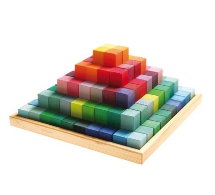 Image de Bouwblokken Pyramide 44,5 cm 100-delig Grimm's