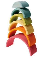 Picture of Regenboog pastel medium 17 cm 6-delig Grimm's
