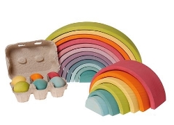 Picture of Regenboog pastel medium 17 cm 6-delig Grimm's