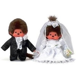 Afbeeldingen van Monchhichi 20 cm Bruidspaar