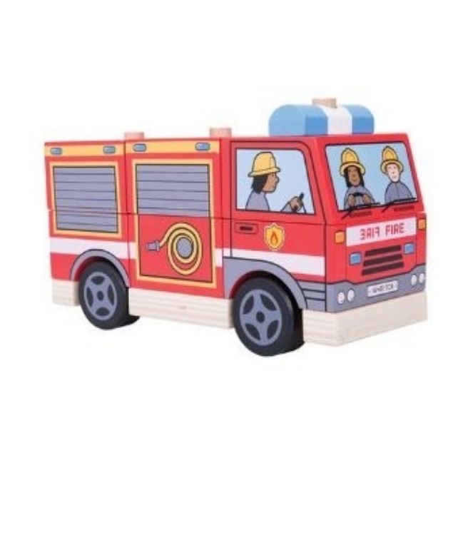 Afbeeldingen van Stapelpuzzel Brandweerauto Bigjigs