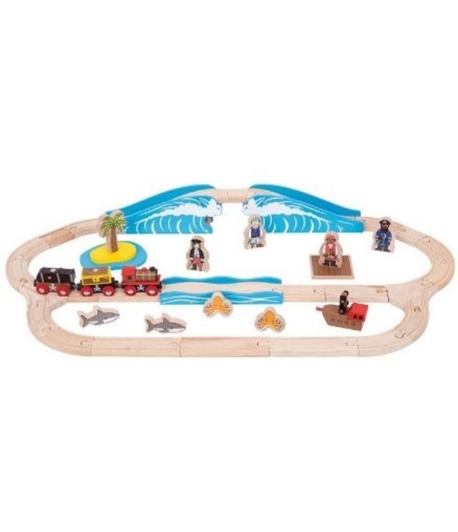 Picture of Treinbaanset hout Piraat Bigjigs