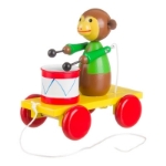 Afbeeldingen van Trekfiguur Aap met trommel