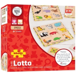 Afbeeldingen van Houten memoryspel Lotto Dieren Bigjigs