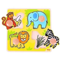 Picture of Puzzel grote knoppen Safari 1+ Bigjigs