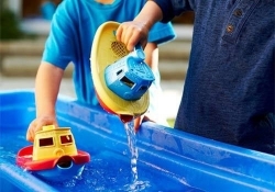 Picture of Sleepboot geel 23cm - recycled plastic - Greentoys