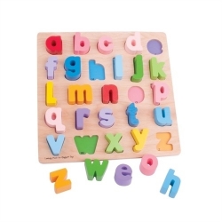 Afbeeldingen van Puzzel grote stukken Alfabet, Kleine Letters - Bigjigs - vanaf 18 mnd