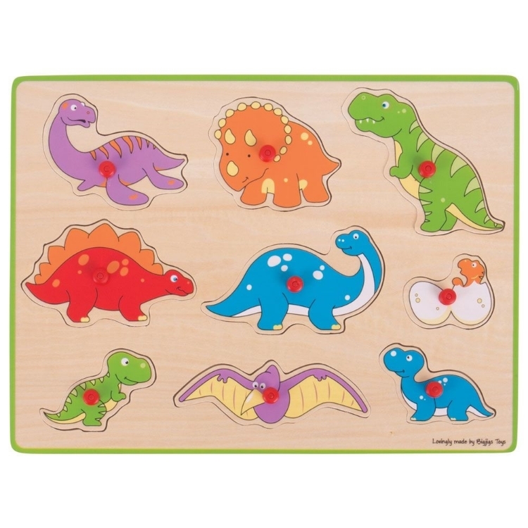 Image de Knoppenpuzzel Dino 3jr+ Bigjigs