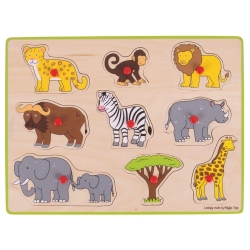 Bigjigs knoppenpuzzel safari BJ-BJ258 1
