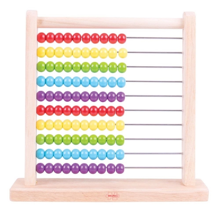 Afbeeldingen van Houten telraam/abacus tot 100 Bigjigs