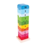 Picture of Houten stapeltoren Kleur en Nummer Bigjigs