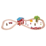 Picture of Treinbaanset hout met station Brandweer- en reddingsdienst Bigjigs