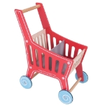 Picture of Speel-winkelwagen rood/blank hout Bigjigs