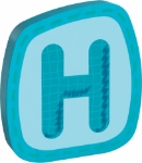 Image de Houten letter H Haba